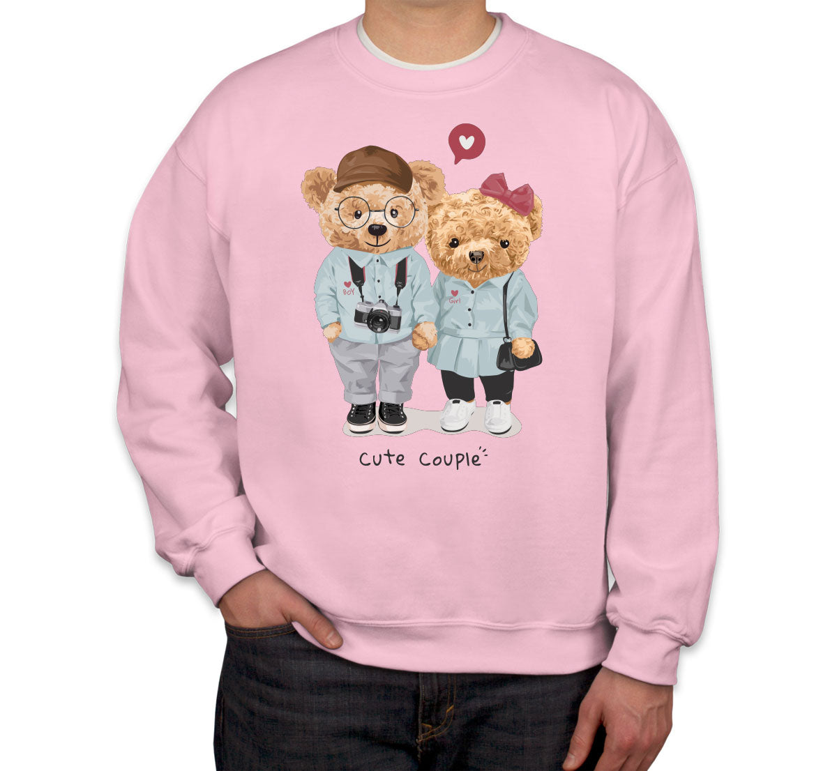 Teddy Bear Cute Couple Unisex Sweatshirt