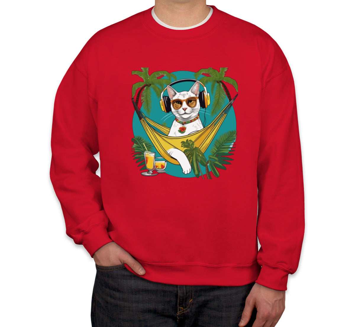 Cat On Vacation Unisex Sweatshirt