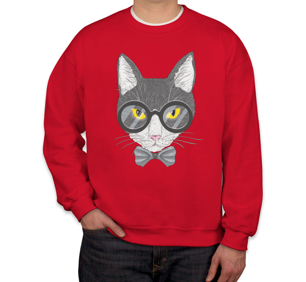 Hipster Cat Unisex Sweatshirt