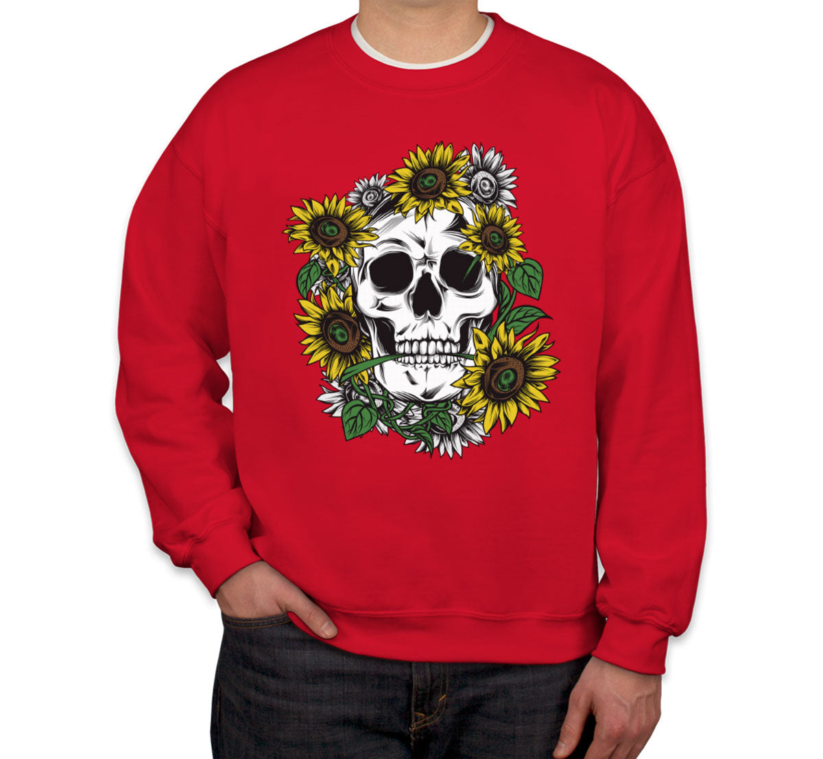 Sunflower Skull Unisex Sweatshirt