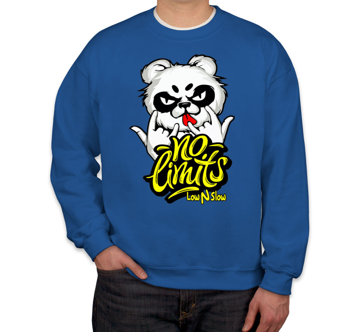 Cool Dude Panda No Limits Unisex Sweatshirt