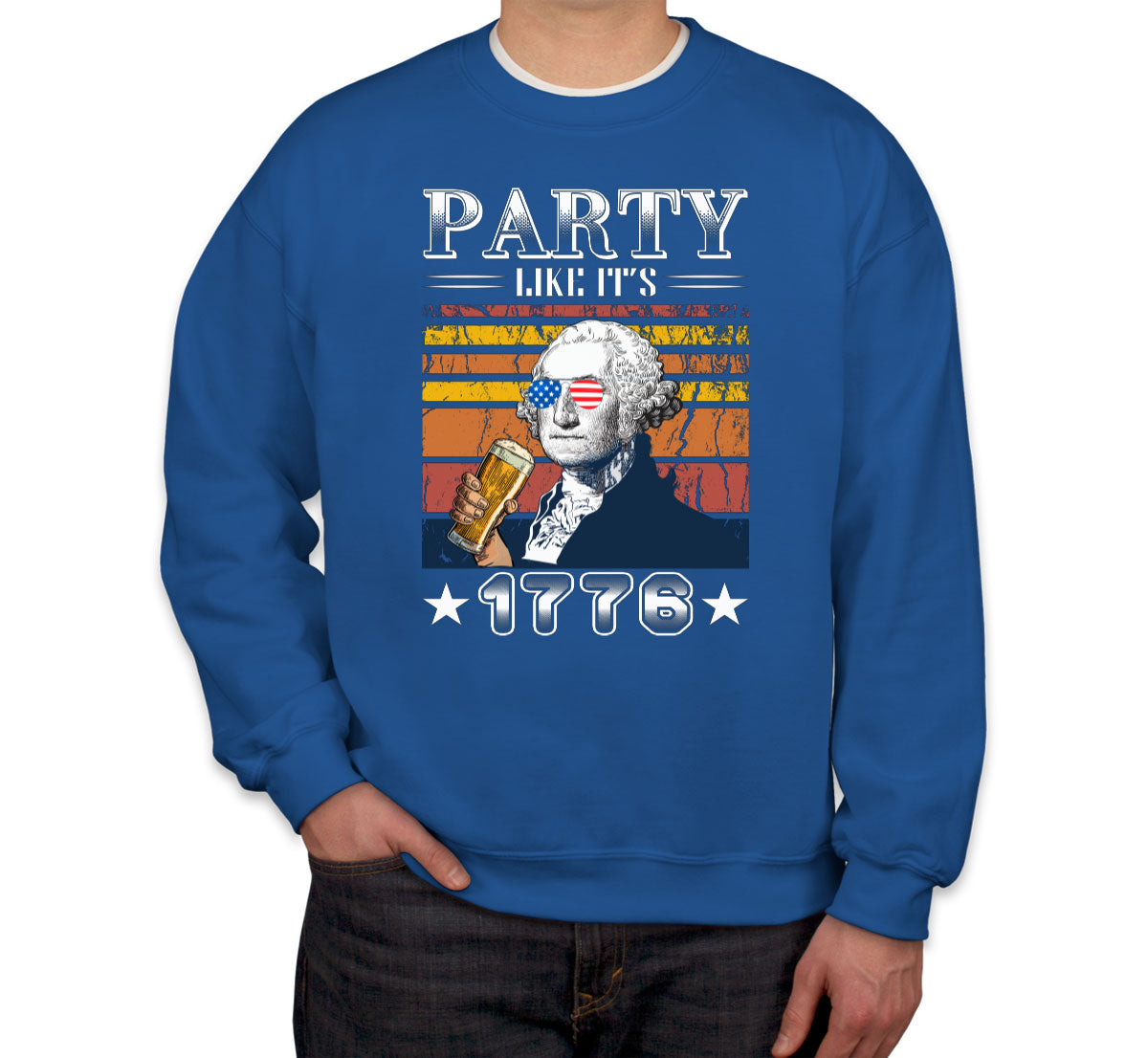 Party Like It's 1776 Benjamin Franklin Unisex Sweatshirt