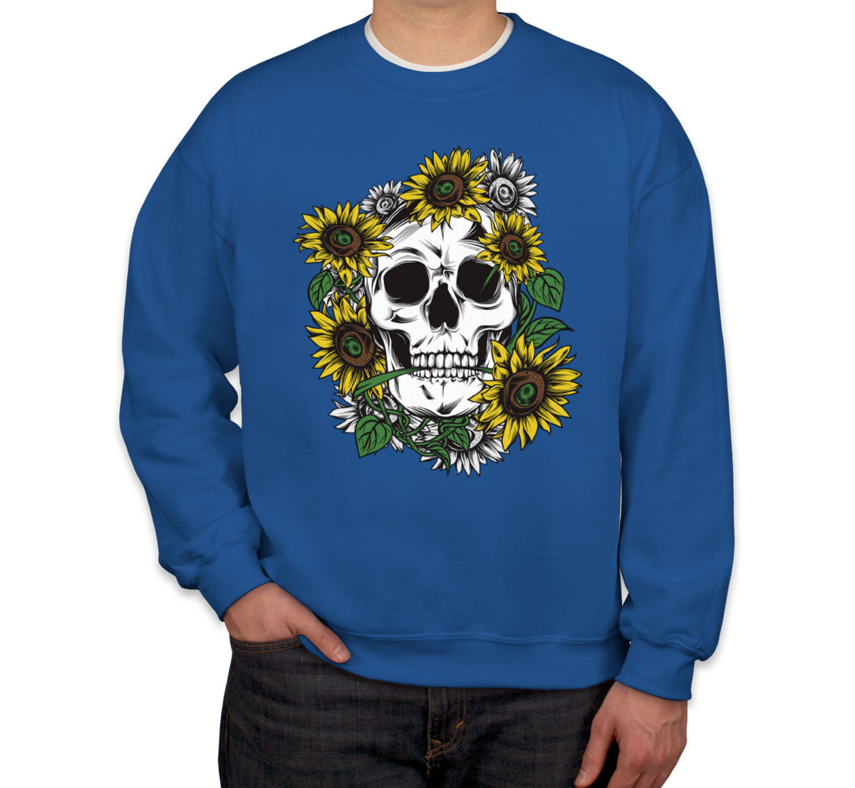 Sunflower Skull Unisex Sweatshirt