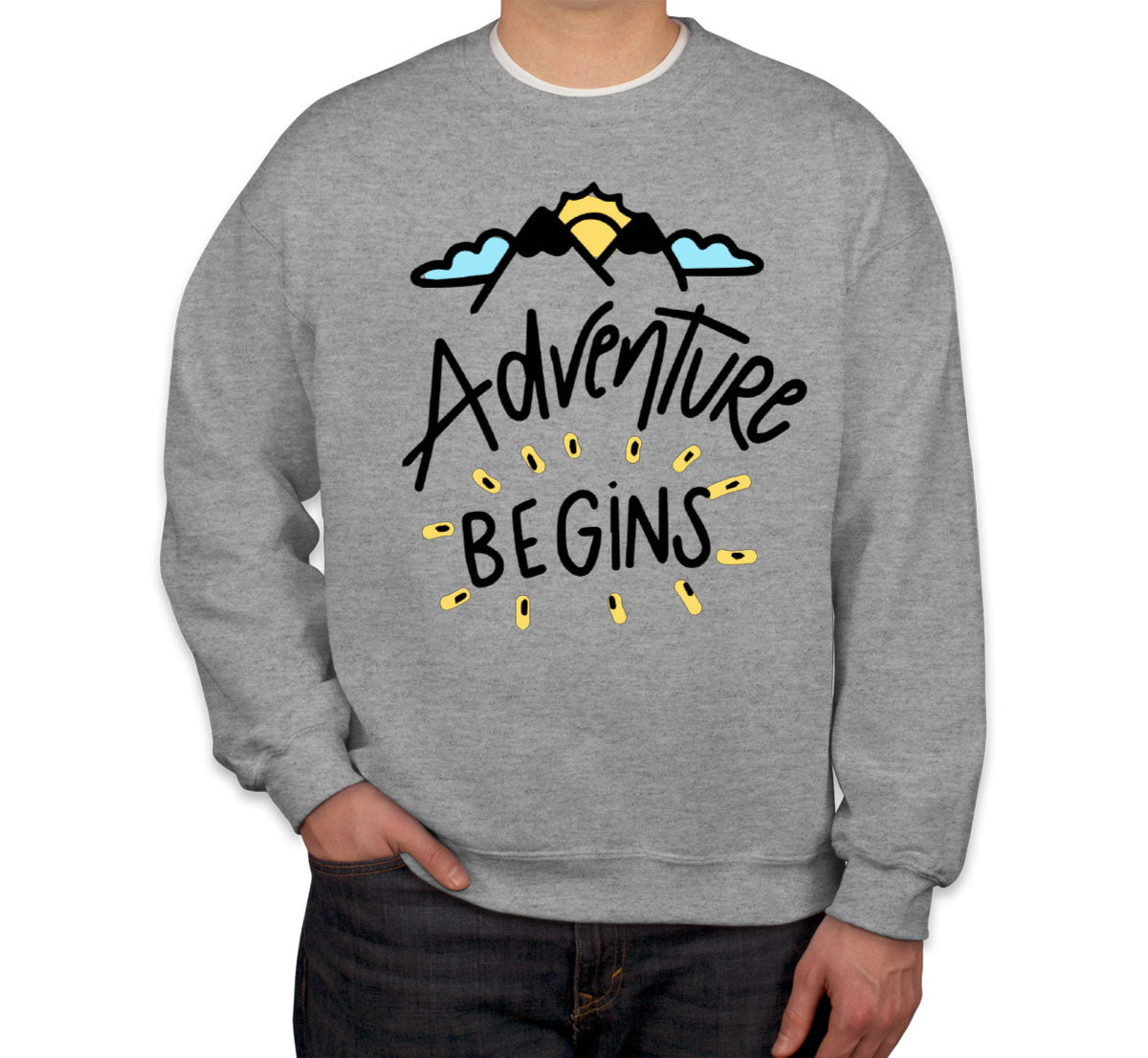 Adventure Begins Camping Unisex Sweatshirt