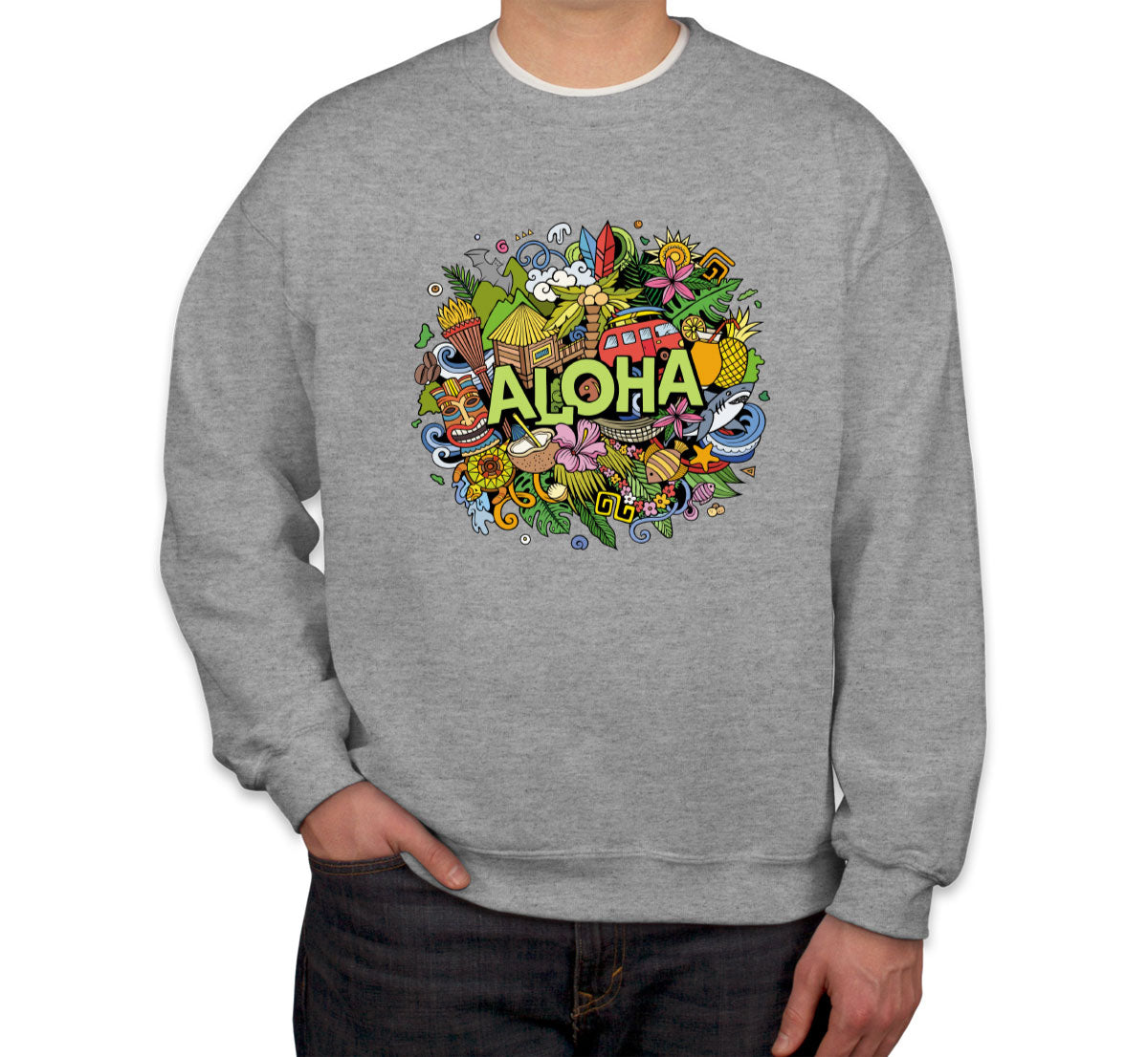 Aloha Hawaii Doodle Unisex Sweatshirt