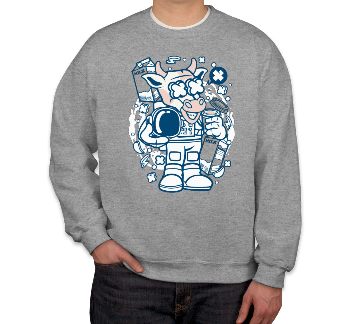 Astronaut Cow Unisex Sweatshirt