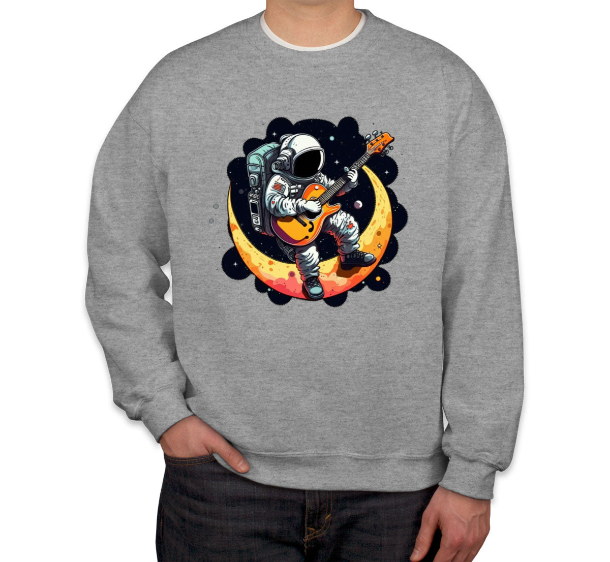 Astronaut Playing Guitar Unisex Sweatshirt