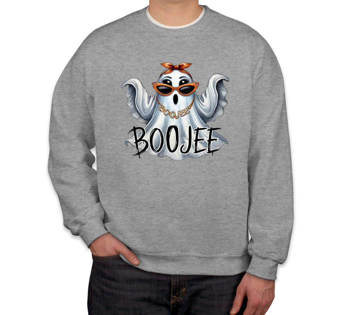 Boo Jee Cute Ghost Halloween Unisex Sweatshirt