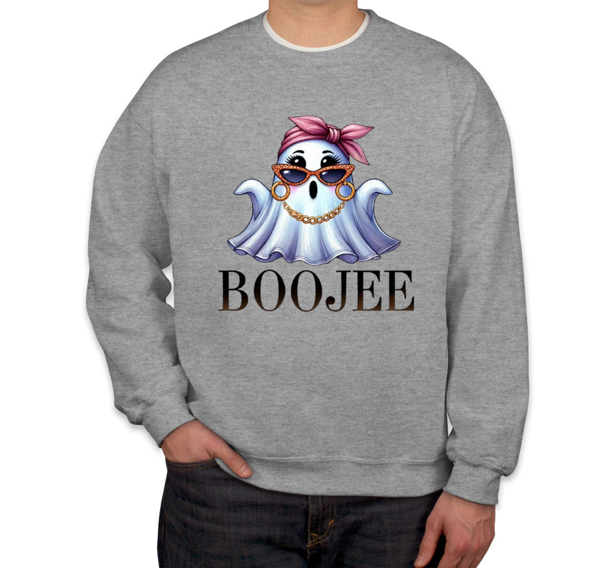 Boo Jee Cute Ghost Halloween Unisex Sweatshirt