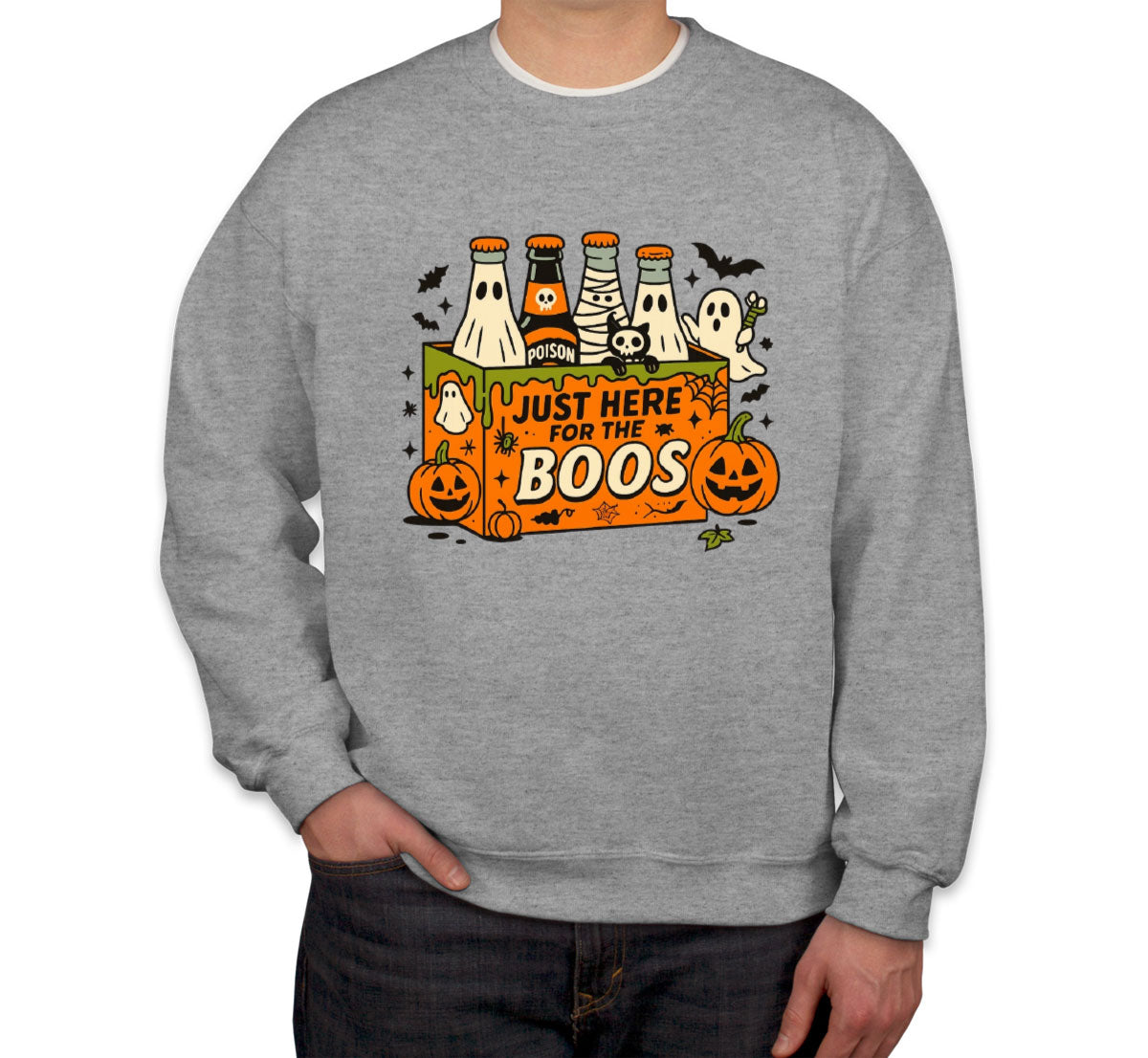 Just Here For The Boos Halloween Unisex Sweatshirt