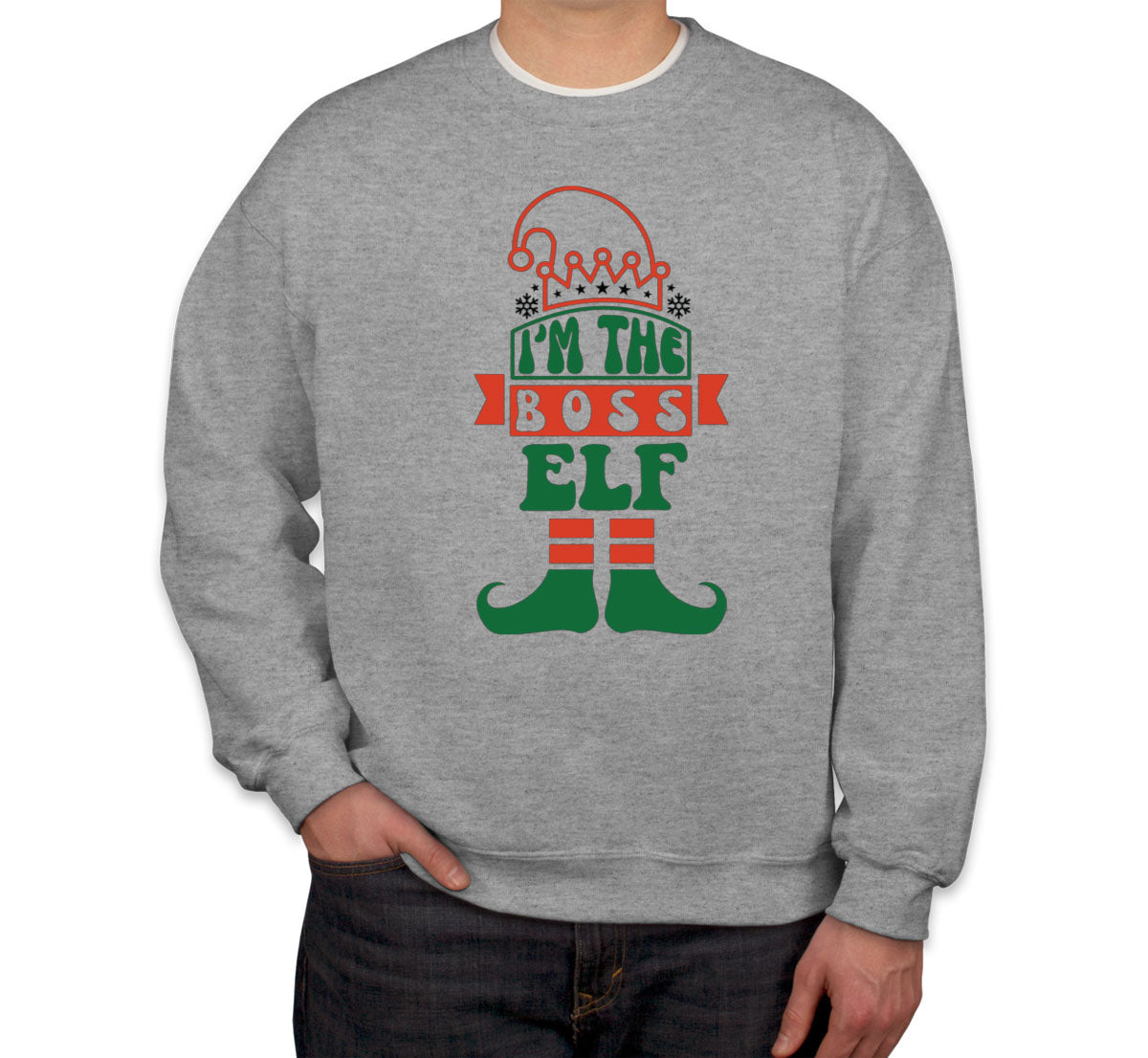 I'm The Boss Elf Christmas Unisex Sweatshirt