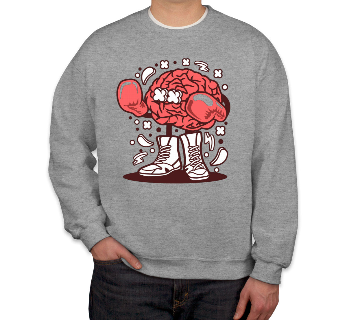 Boxer Brain Cartoon Unisex Sweatshirt