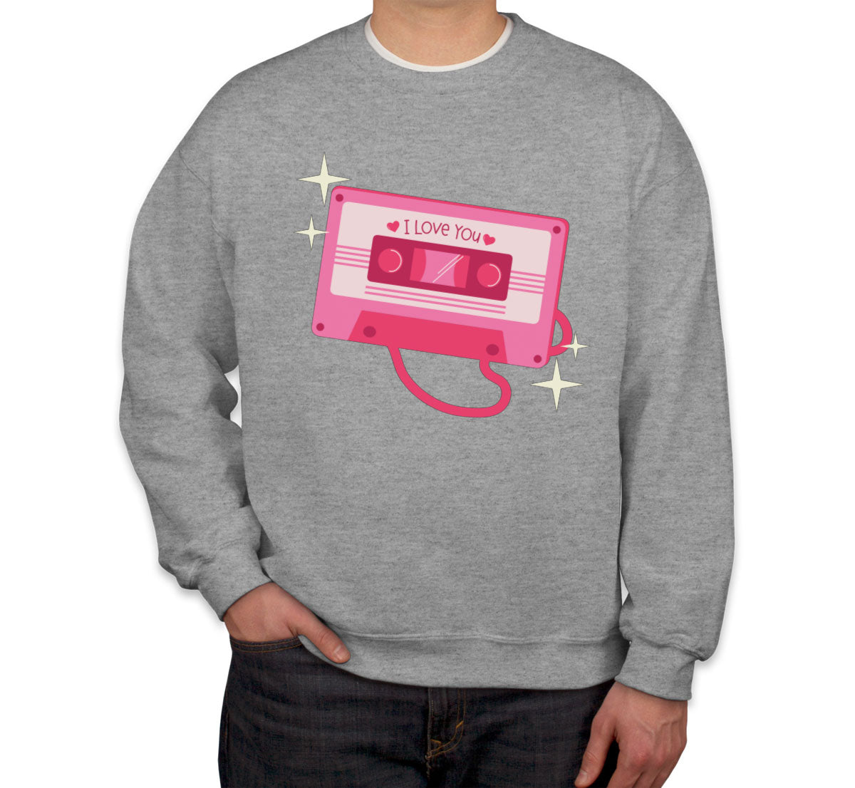 Casette Tape I Love You Valentine's Day Unisex Sweatshirt