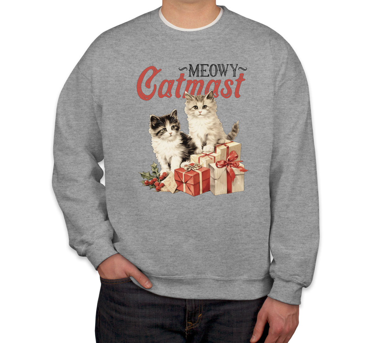 Meowy Catmast Christmas Unisex Sweatshirt