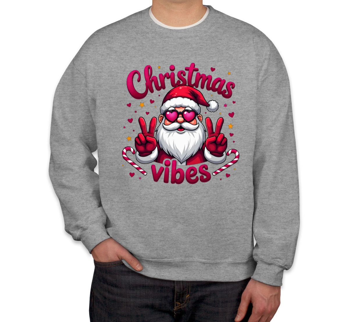 Santa Christmas Vibes Unisex Sweatshirt