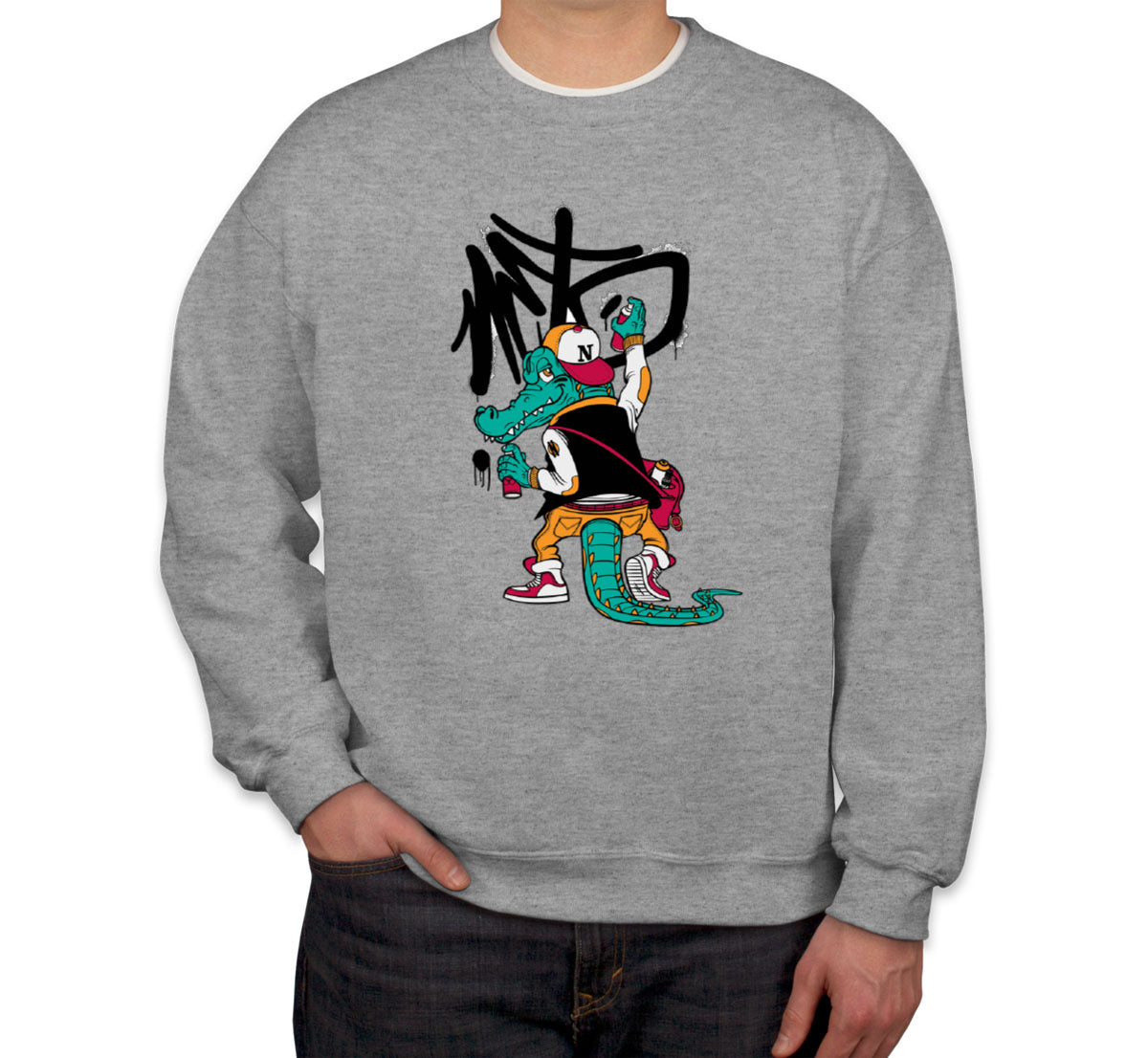 Crocodile Graffiti Unisex Sweatshirt