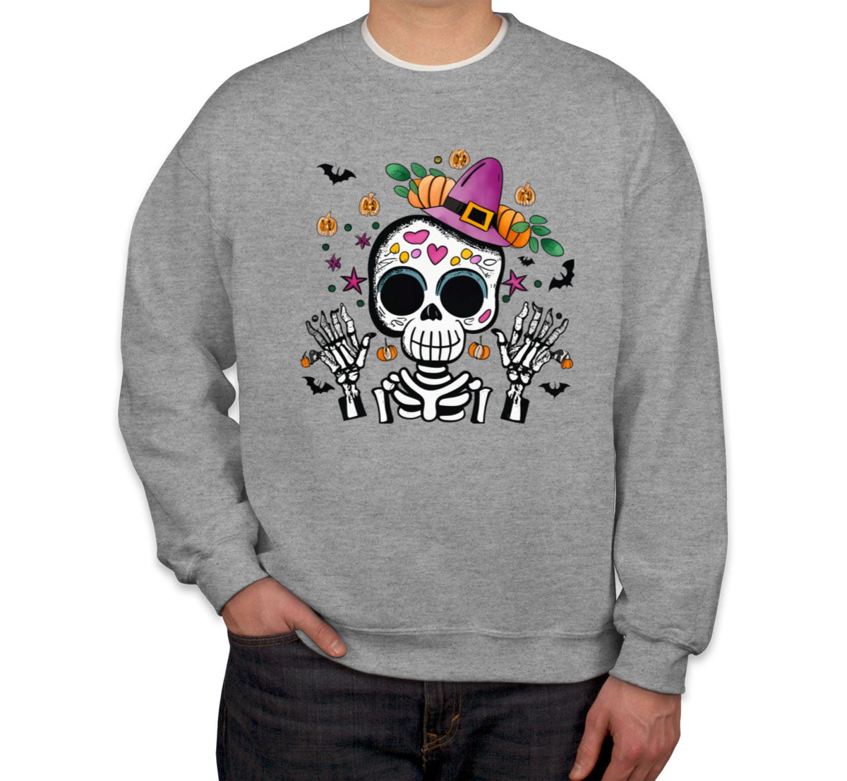 Cute Skeleton Halloween Unisex Sweatshirt