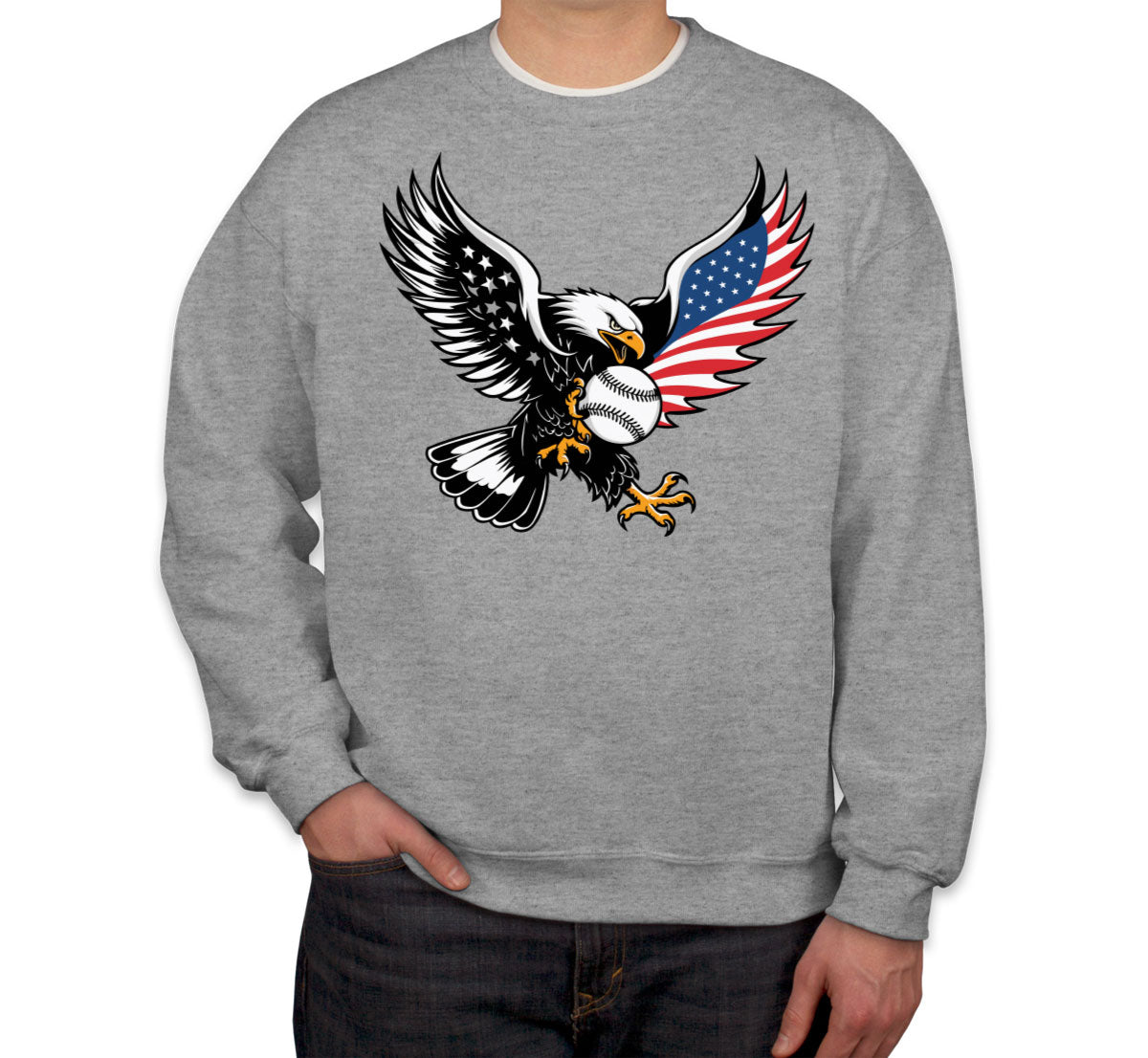 American Eagle Catching Baseball Unisex Sweatshirt