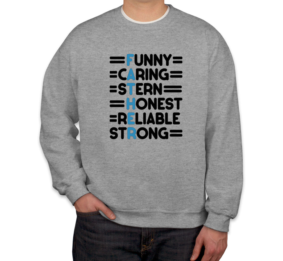 Father Letter Text Father's Day Unisex Sweatshirt