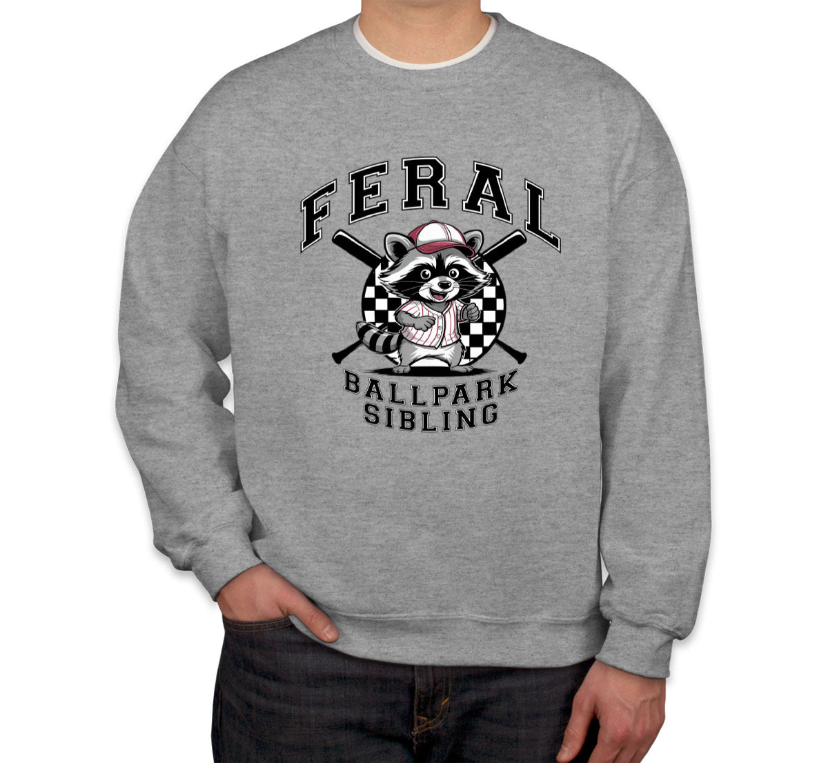 Feral Ballpark Sibling Baseball Unisex Sweatshirt