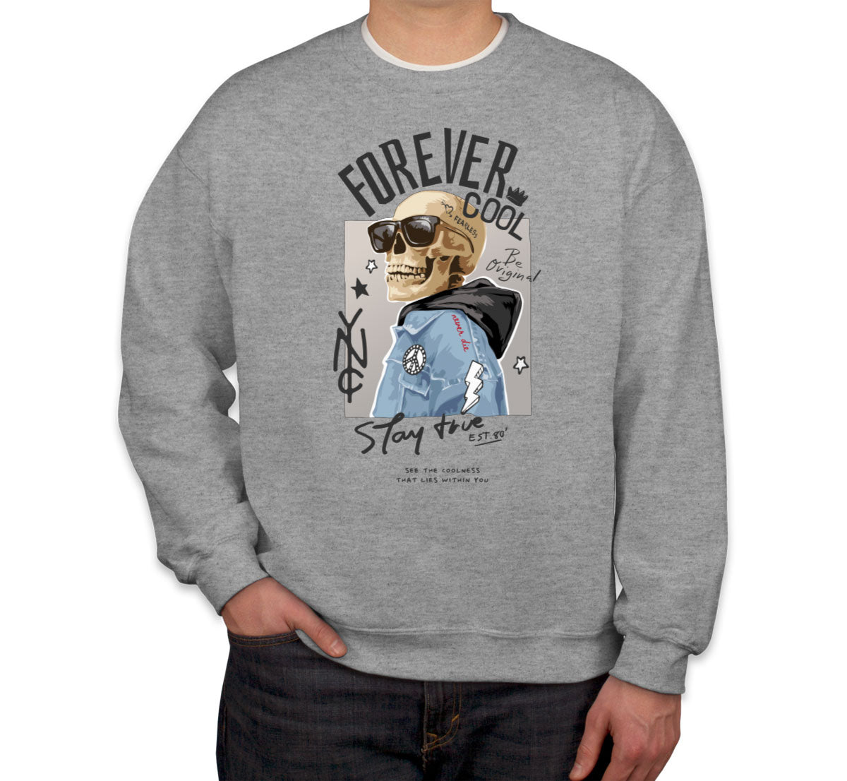 Forever Cool Skeleton Unisex Sweatshirt