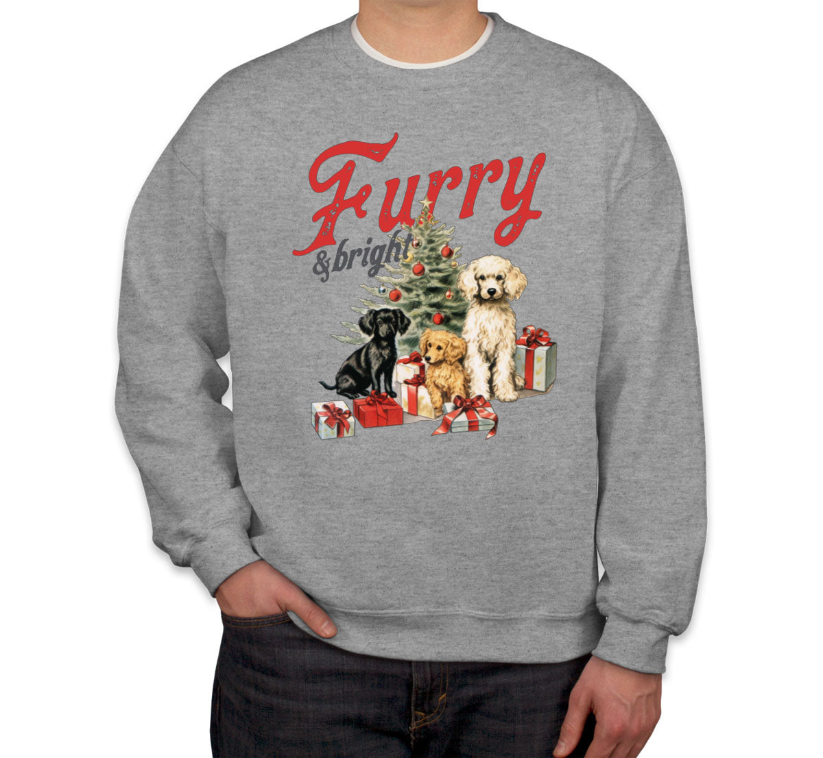 Furry And Bright Christmas Unisex Sweatshirt