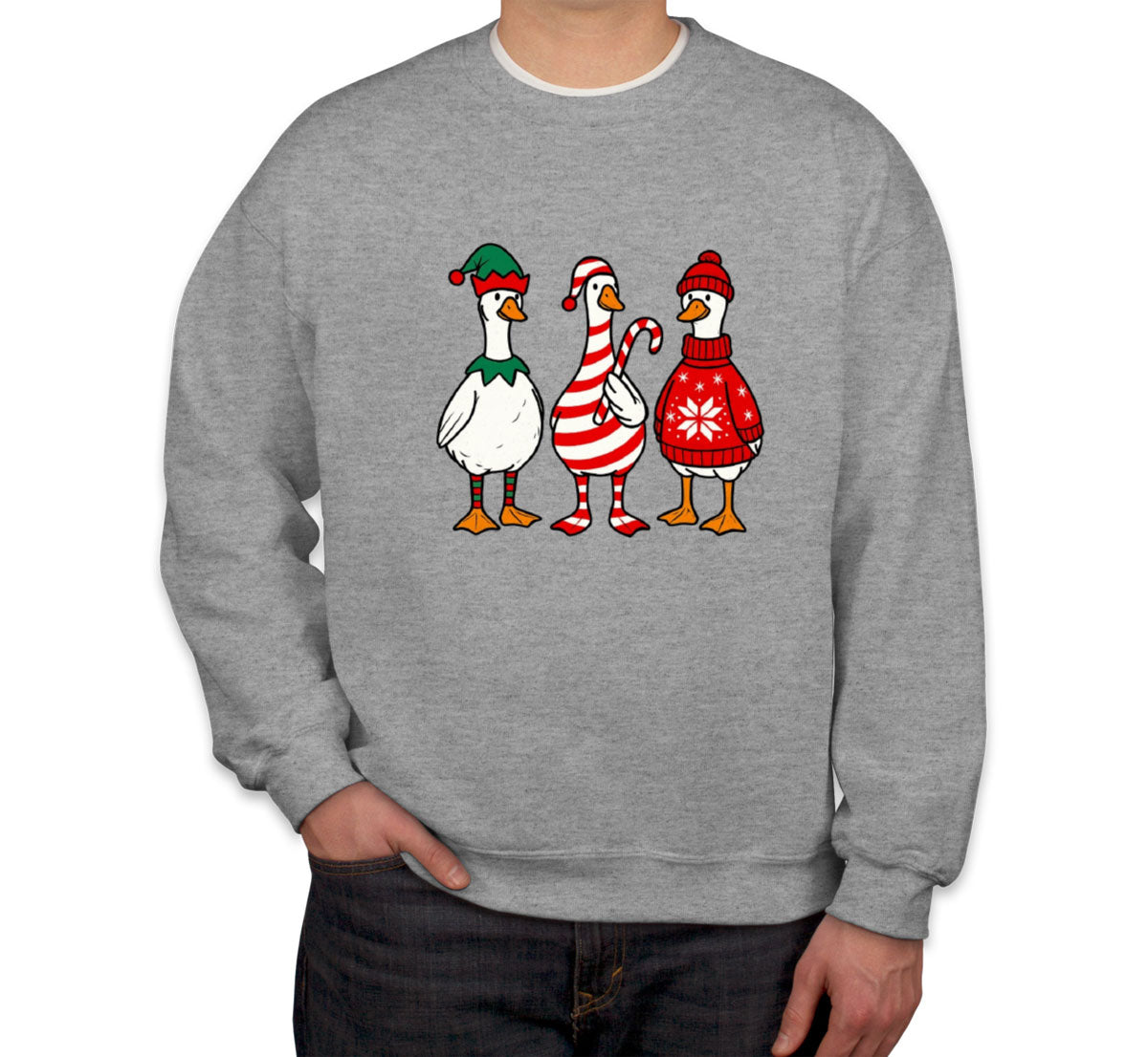 Funny Christmas Gooses Unisex Sweatshirt