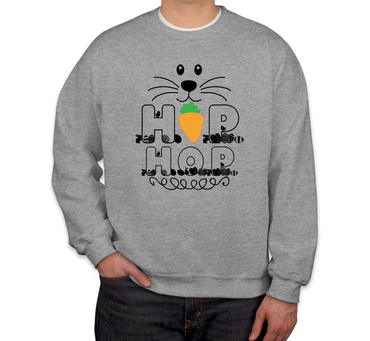 Hop Hop Bunny Easter Unisex Sweatshirt