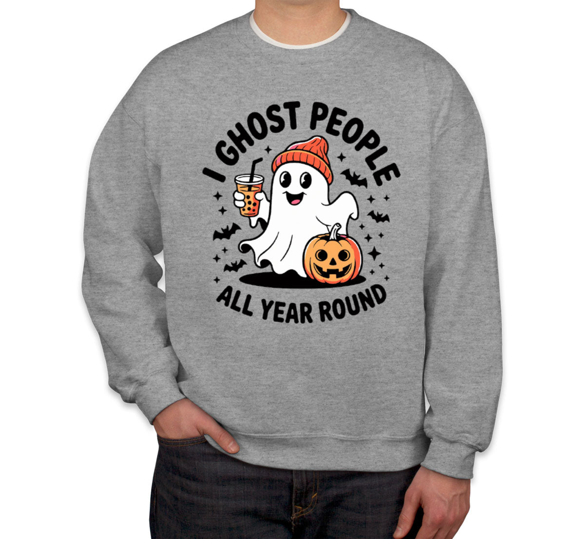I Ghost People All Year Round Halloween Unisex Sweatshirt