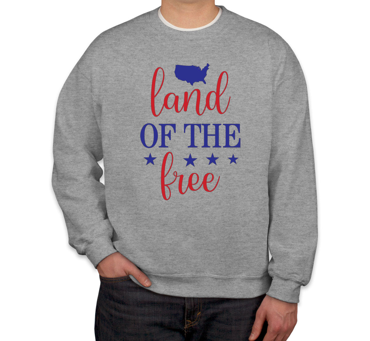 Land Of The Free Patriotic Unisex Sweatshirt