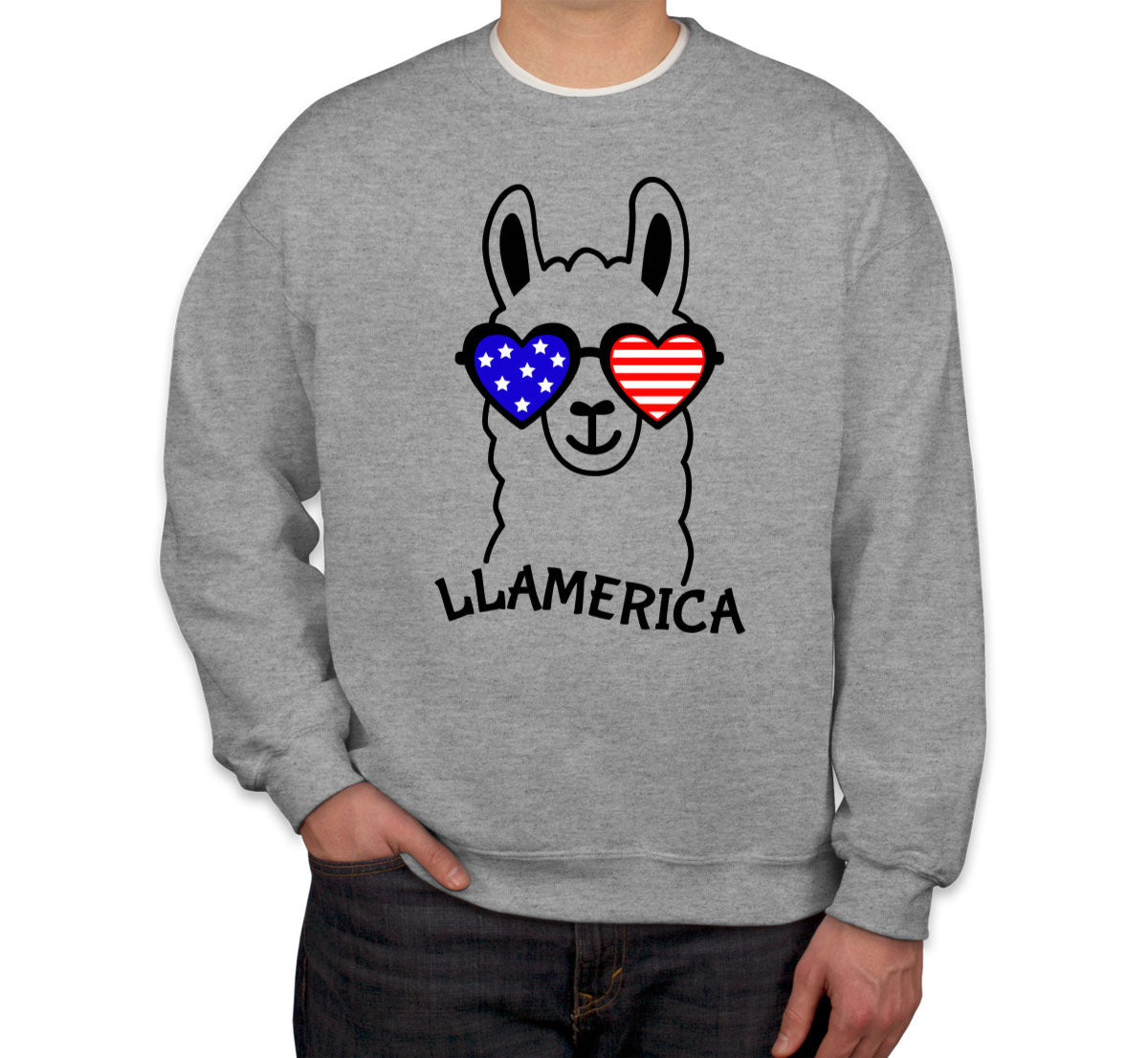 Llama America Patriotic Unisex Sweatshirt