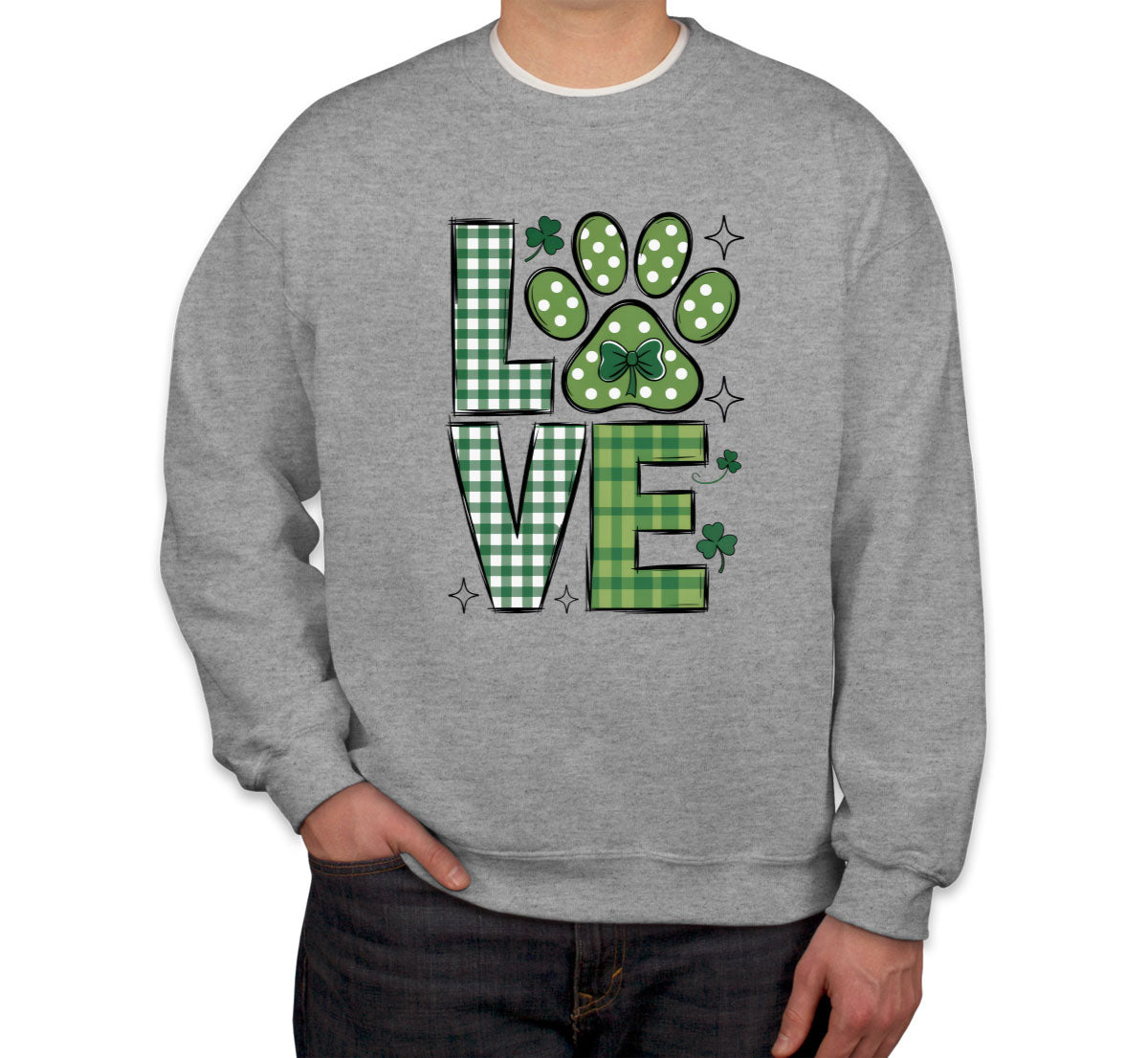 Love Lucky Dog St. Patrick's Day Unisex Sweatshirt