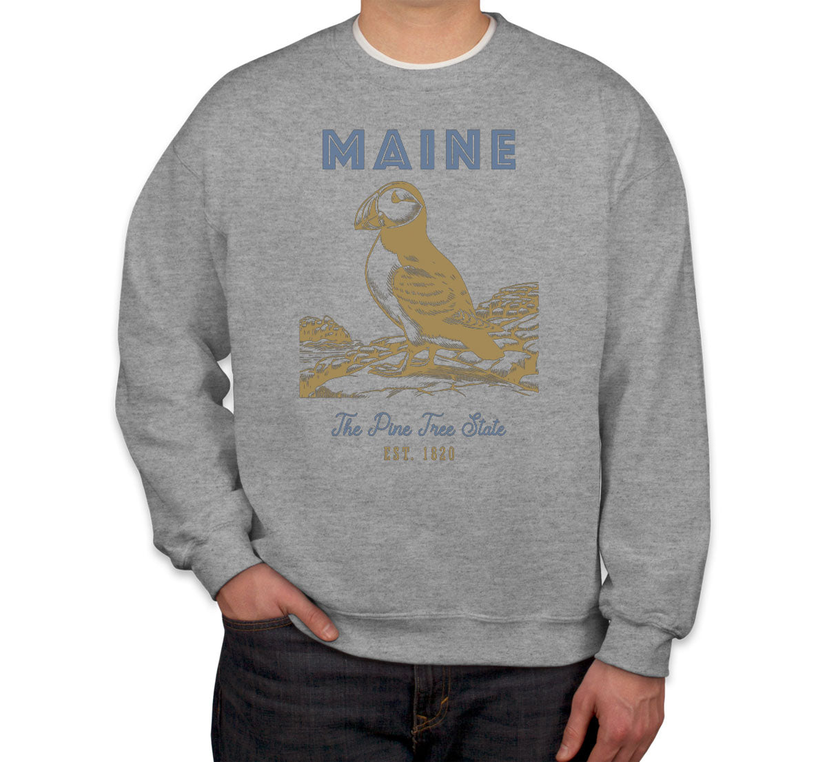 Maine State Vintage Unisex Sweatshirt