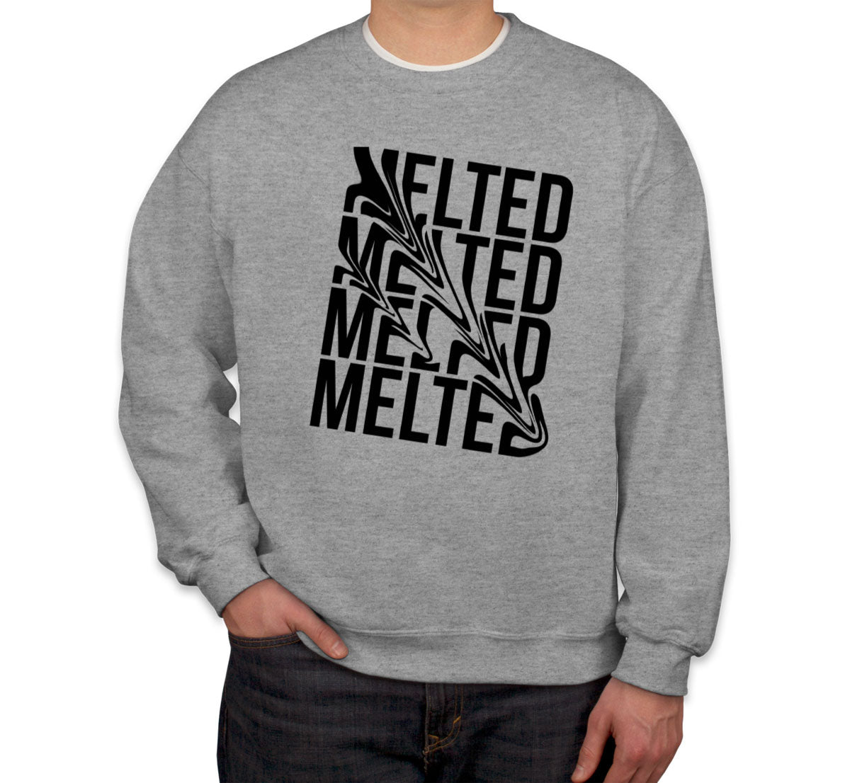Melted Typography Unisex Sweatshirt