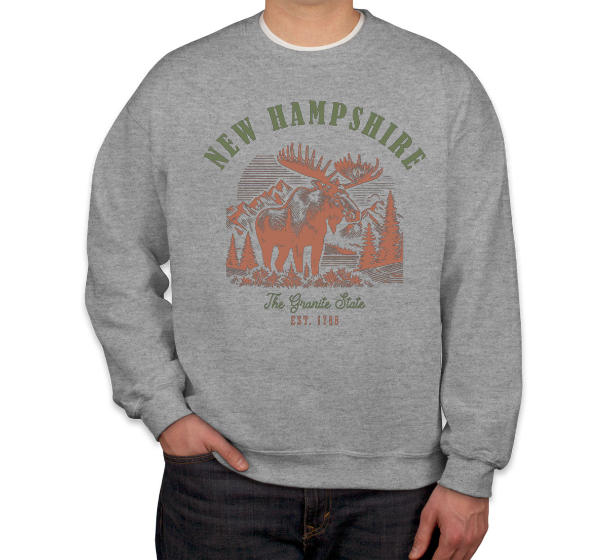 New Hampshire State Vintage Unisex Sweatshirt
