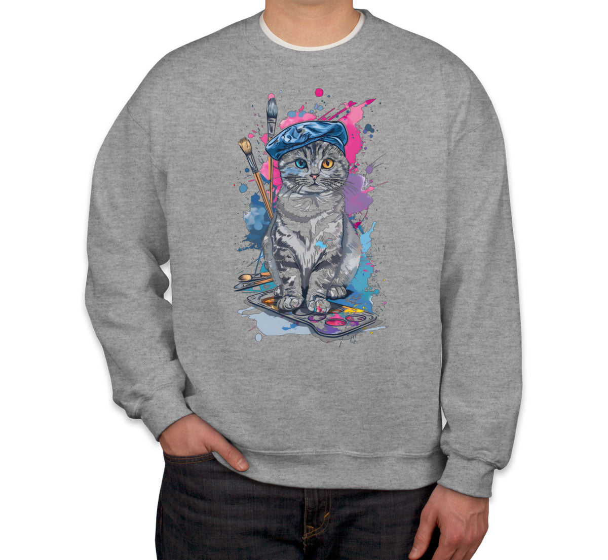 Painter Artist Cat Unisex Sweatshirt