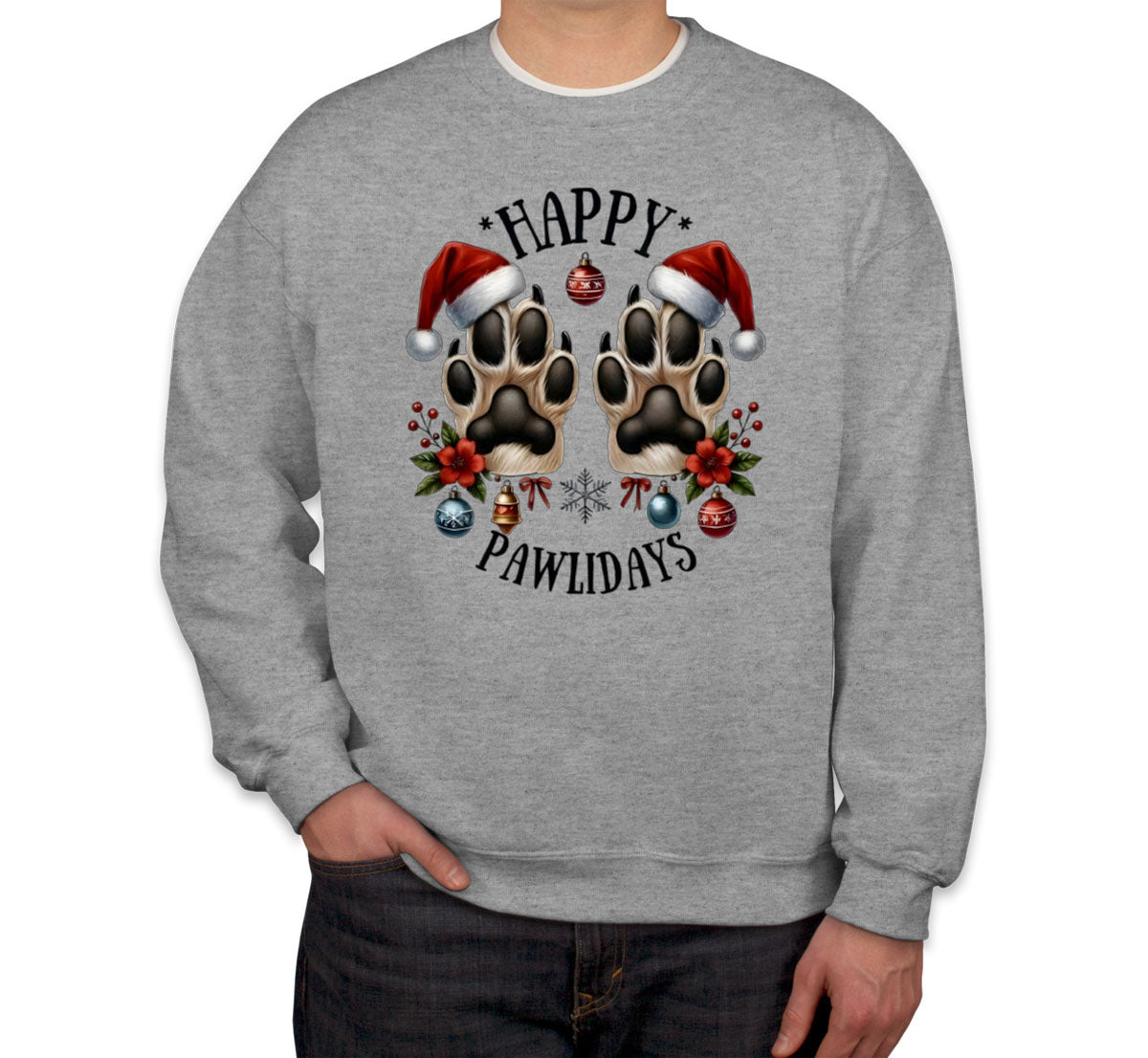 Happy Pawlidays Christmas Unisex Sweatshirt