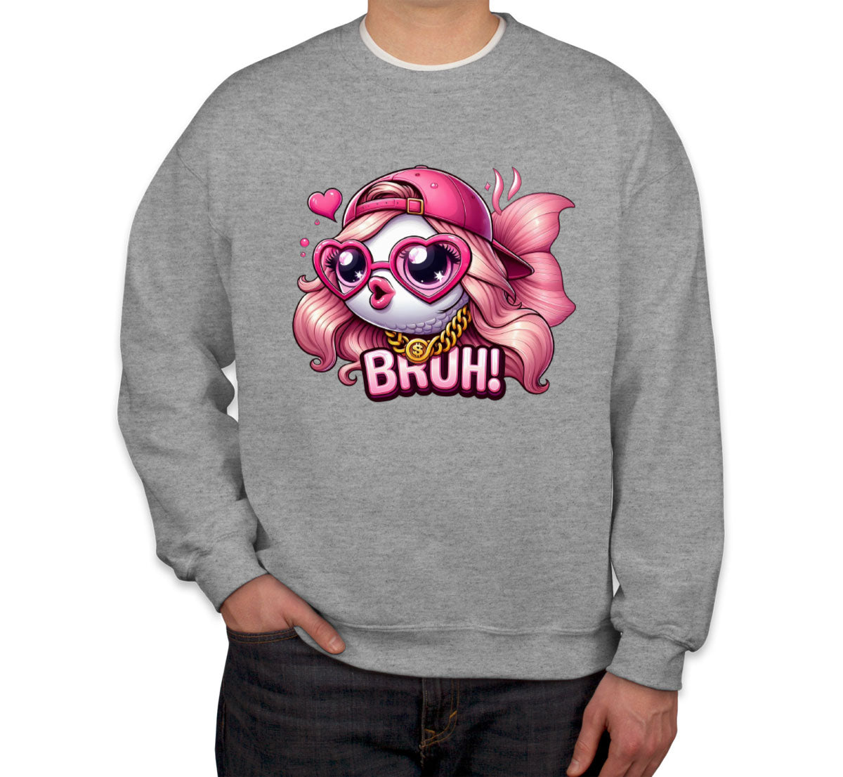 Pink Bass Fishing Unisex Sweatshirt