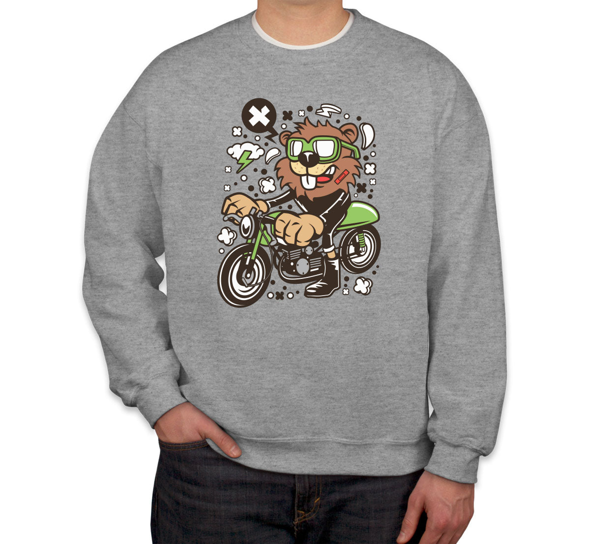 Racer Beaver Unisex Sweatshirt