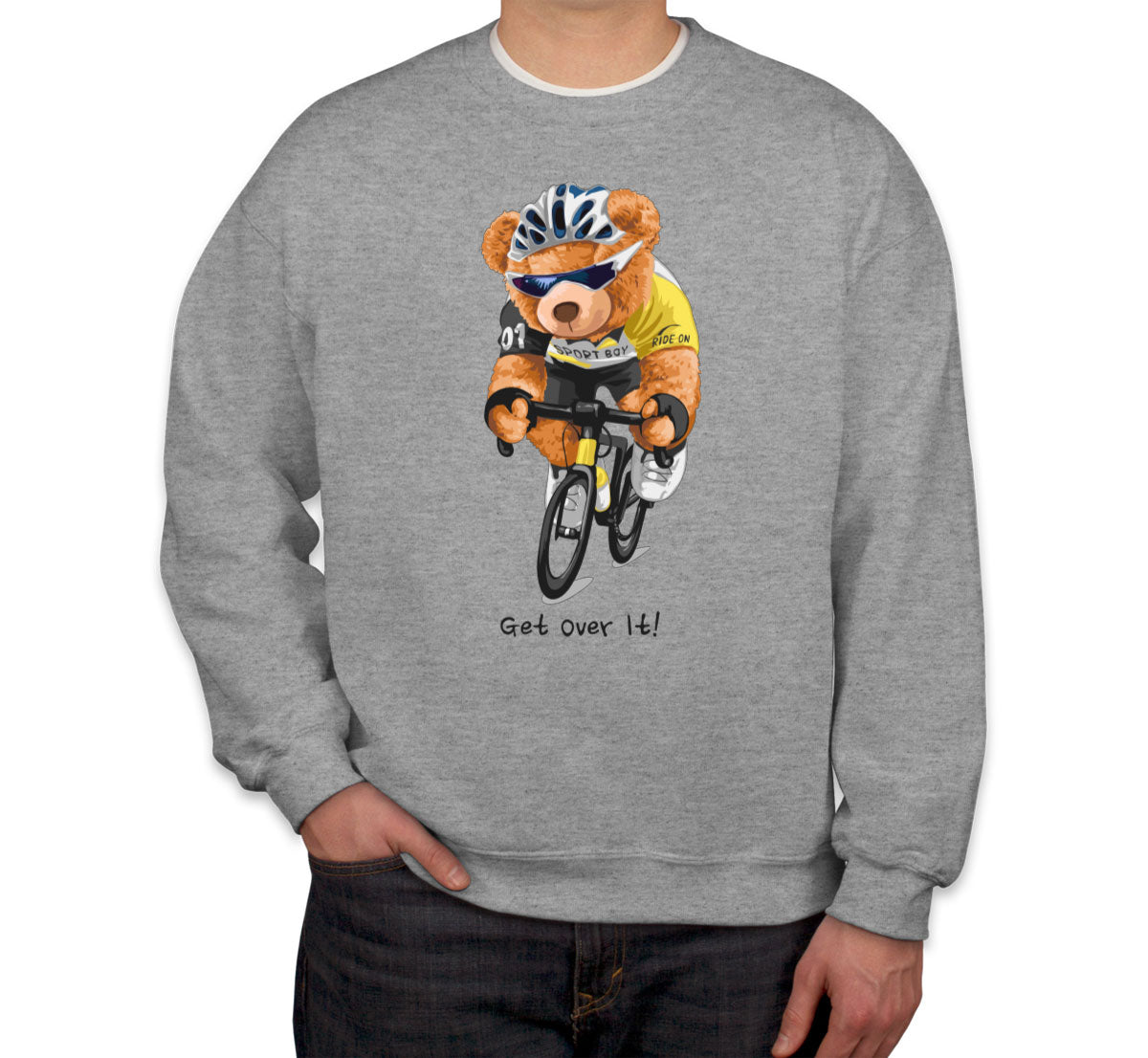 Teddy Bear Biker Get Over It Unisex Sweatshirt