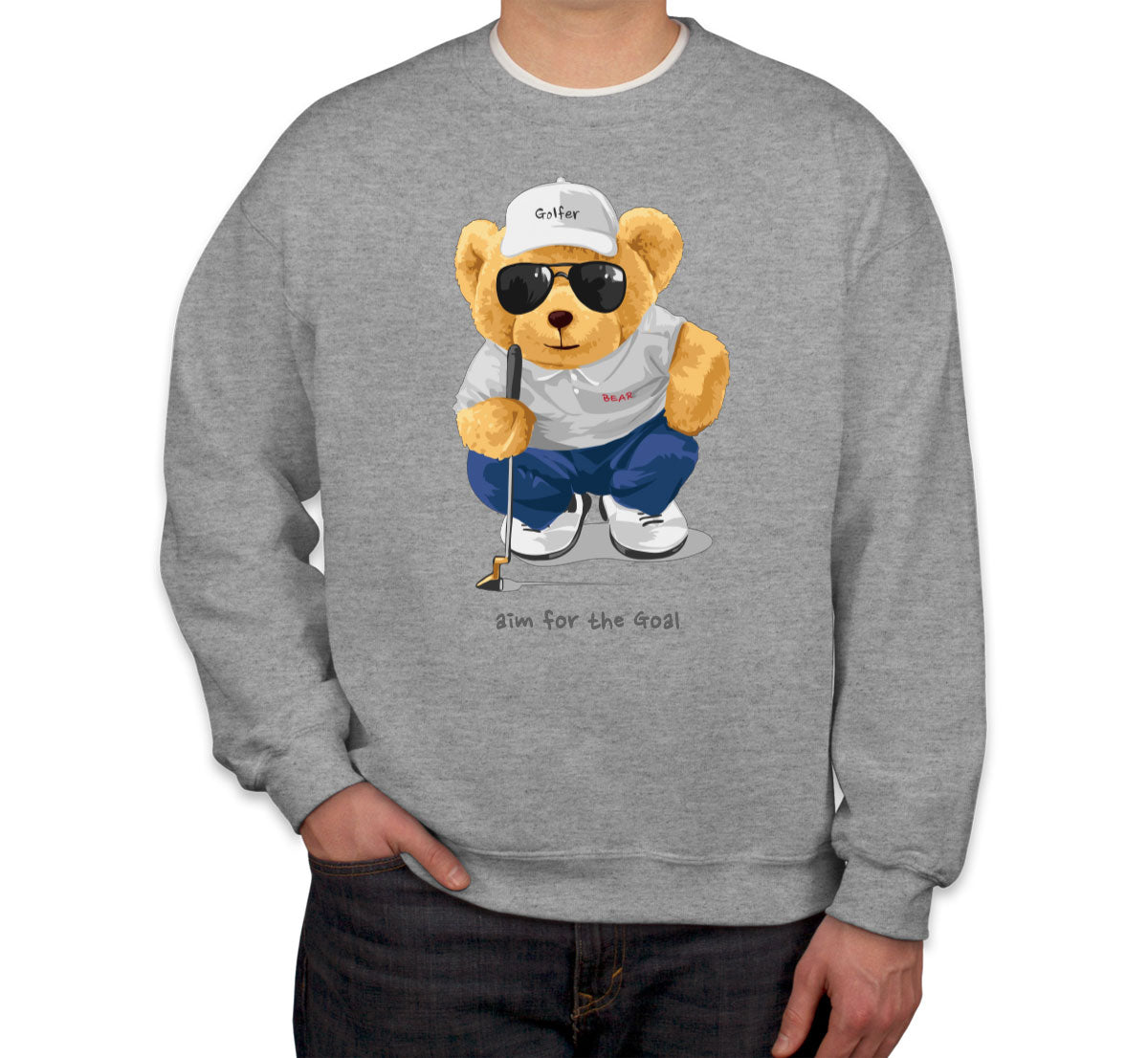 Teddy Bear Golfer Unisex Sweatshirt