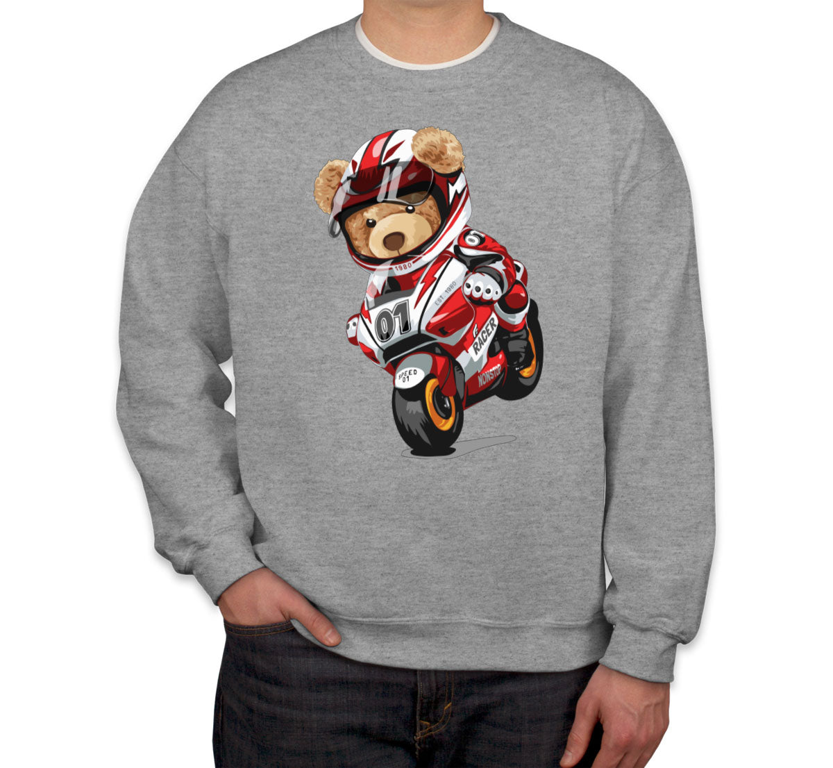 Teddy Bear Motorcycle Unisex Sweatshirt