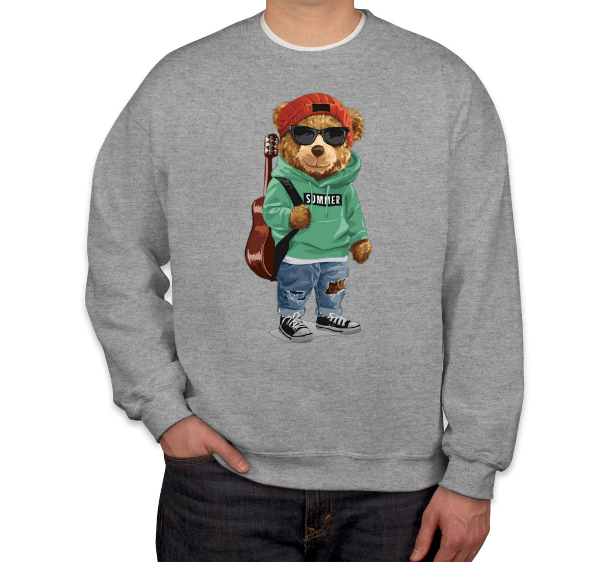 Teddy Bear Musician Unisex Sweatshirt