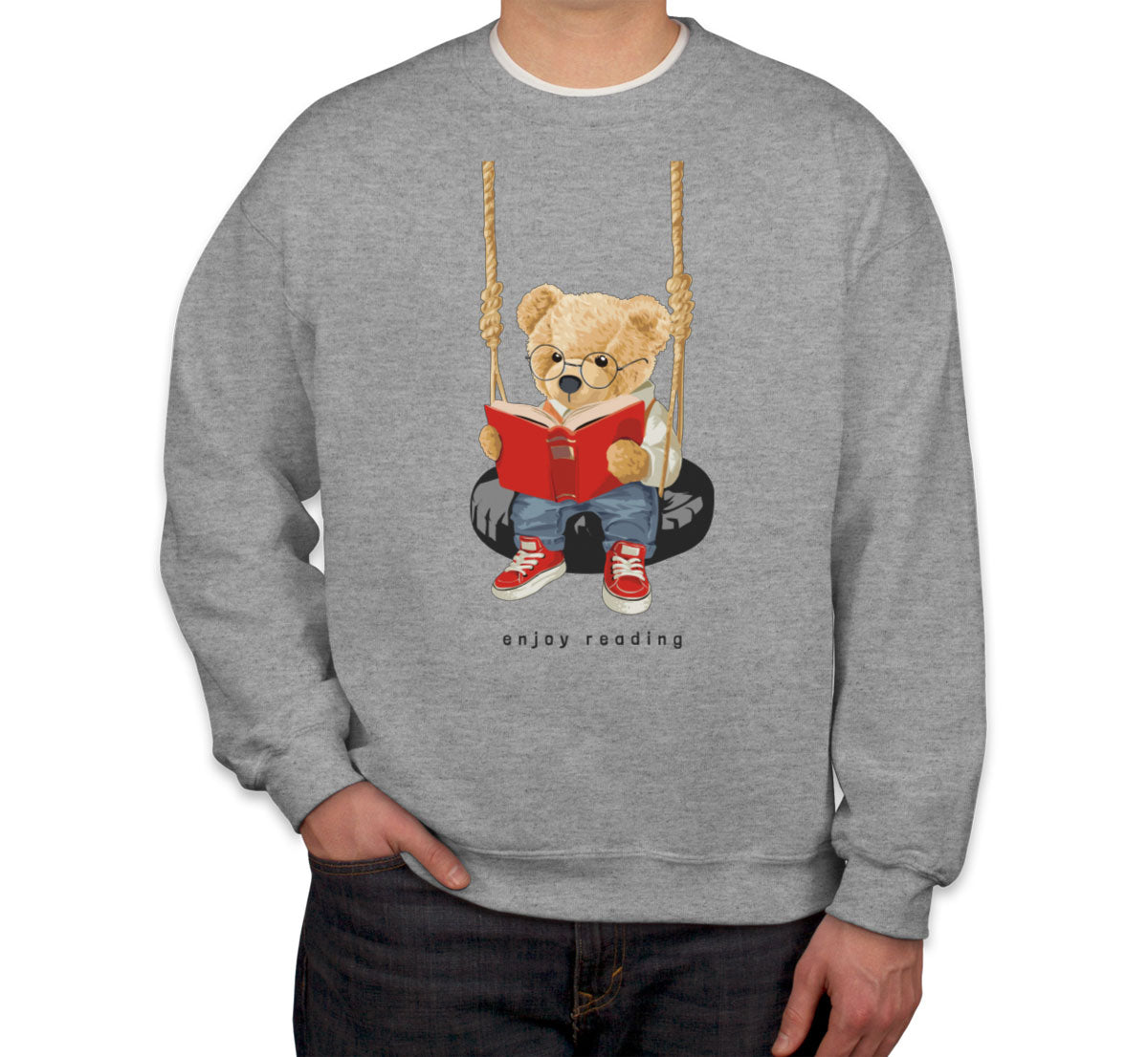 Teddy Bear Reading Unisex Sweatshirt