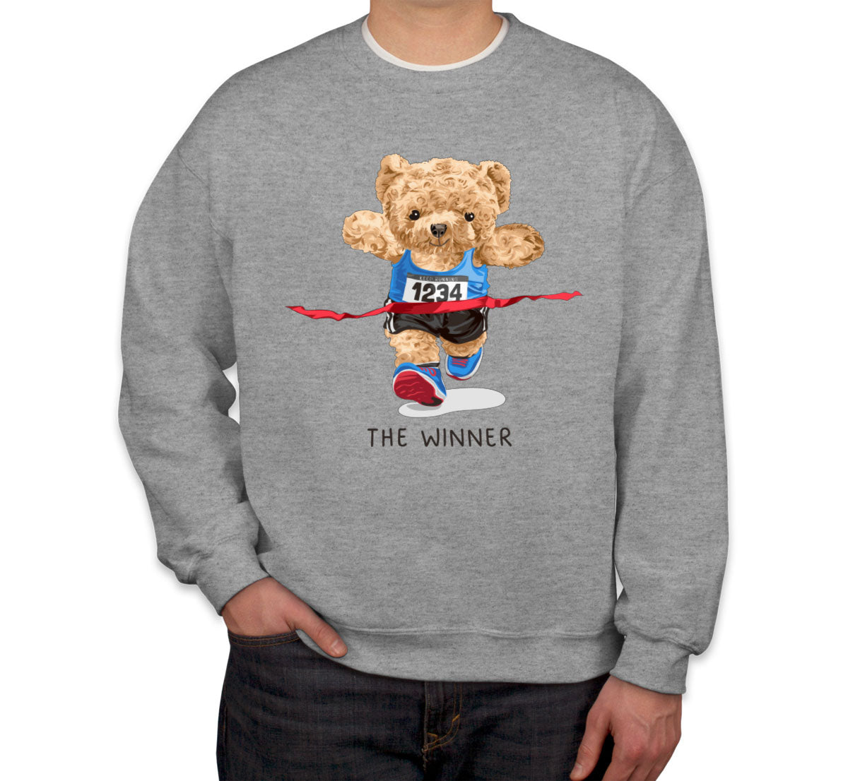 Teddy Bear Runner Unisex Sweatshirt