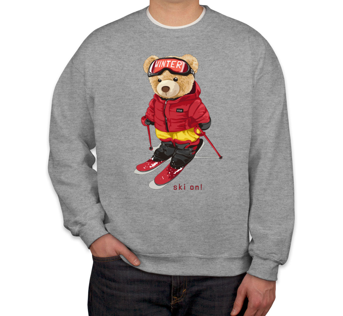 Teddy Bear Snowboarding Unisex Sweatshirt