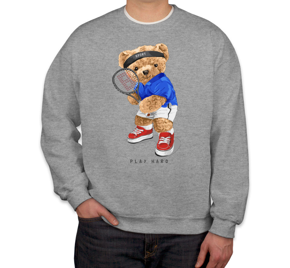 Teddy Bear Tennis Unisex Sweatshirt