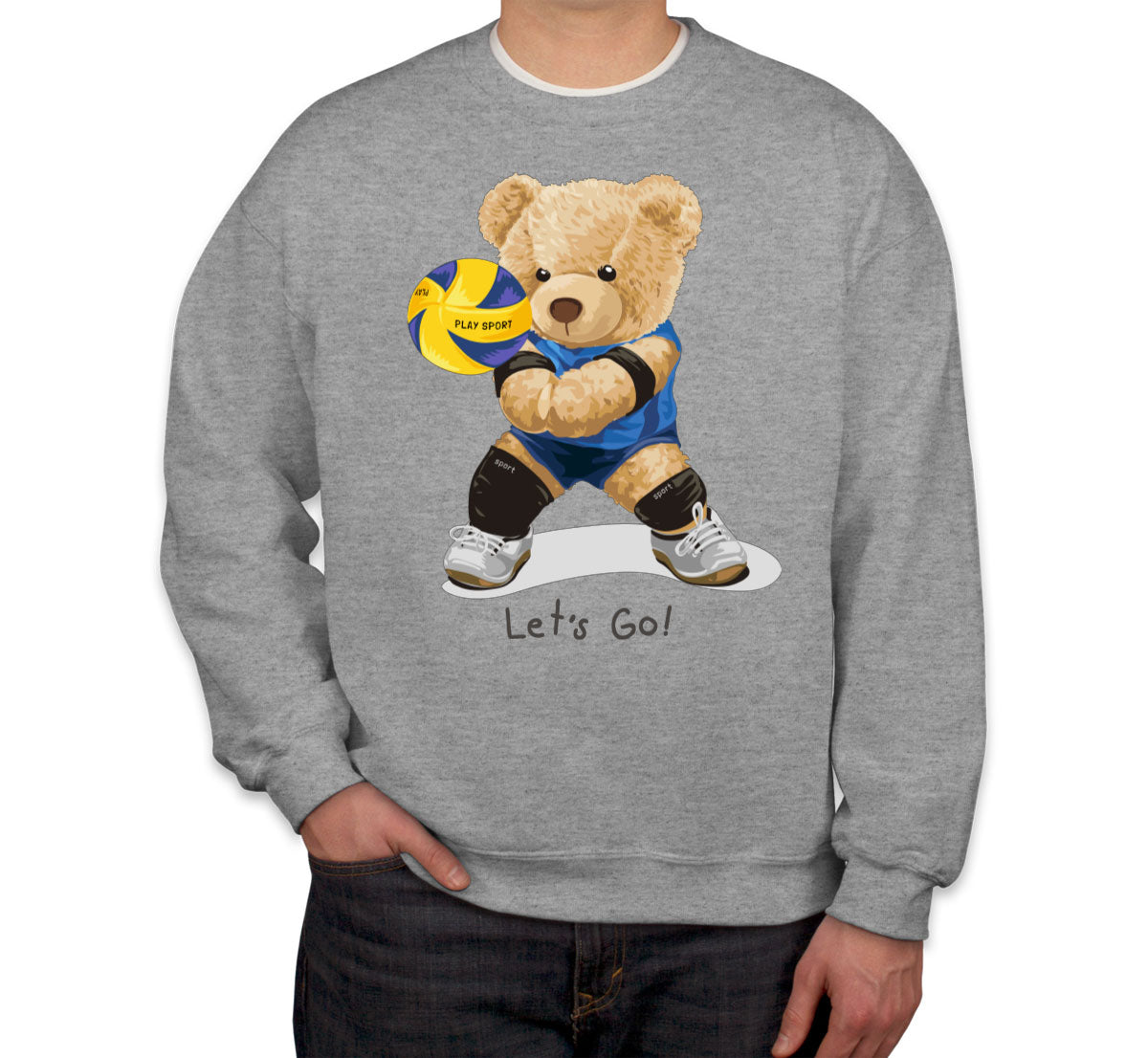 Teddy Bear Volleyball Unisex Sweatshirt