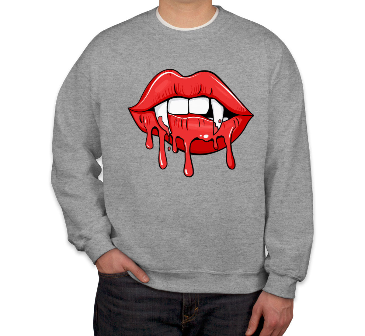 Vampire Pointed Lips Halloween Unisex Sweatshirt