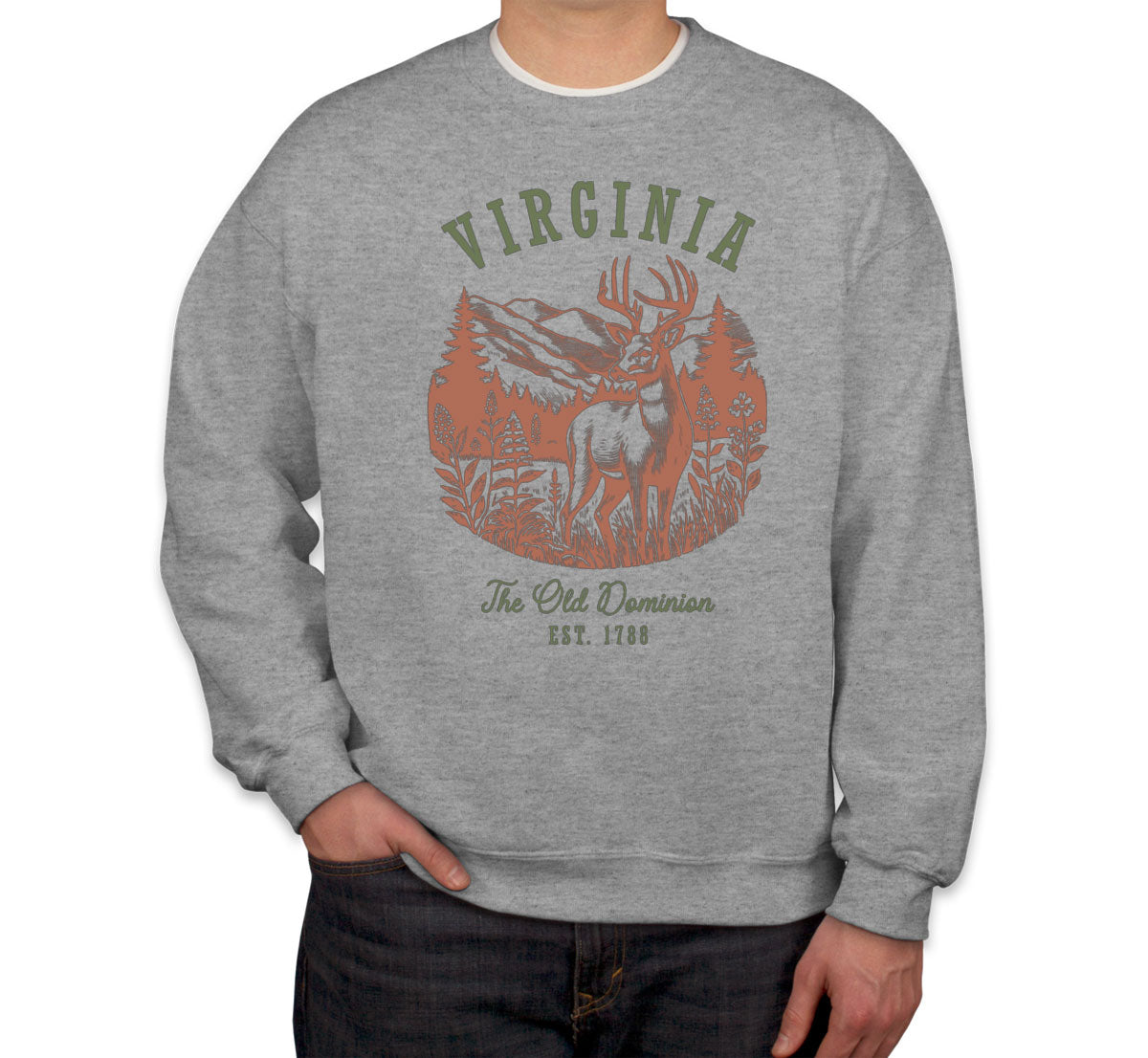 Virginia State Vintage Unisex Sweatshirt